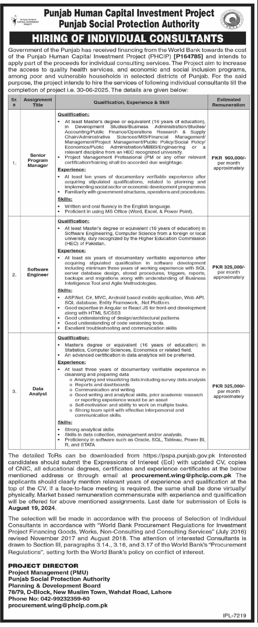 PSPA Jobs 2024 