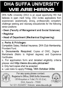 dha suffa university karachi jobs