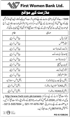 first women bank limited fwbl jobs