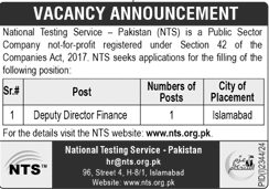 national testing services of pakistan jobs