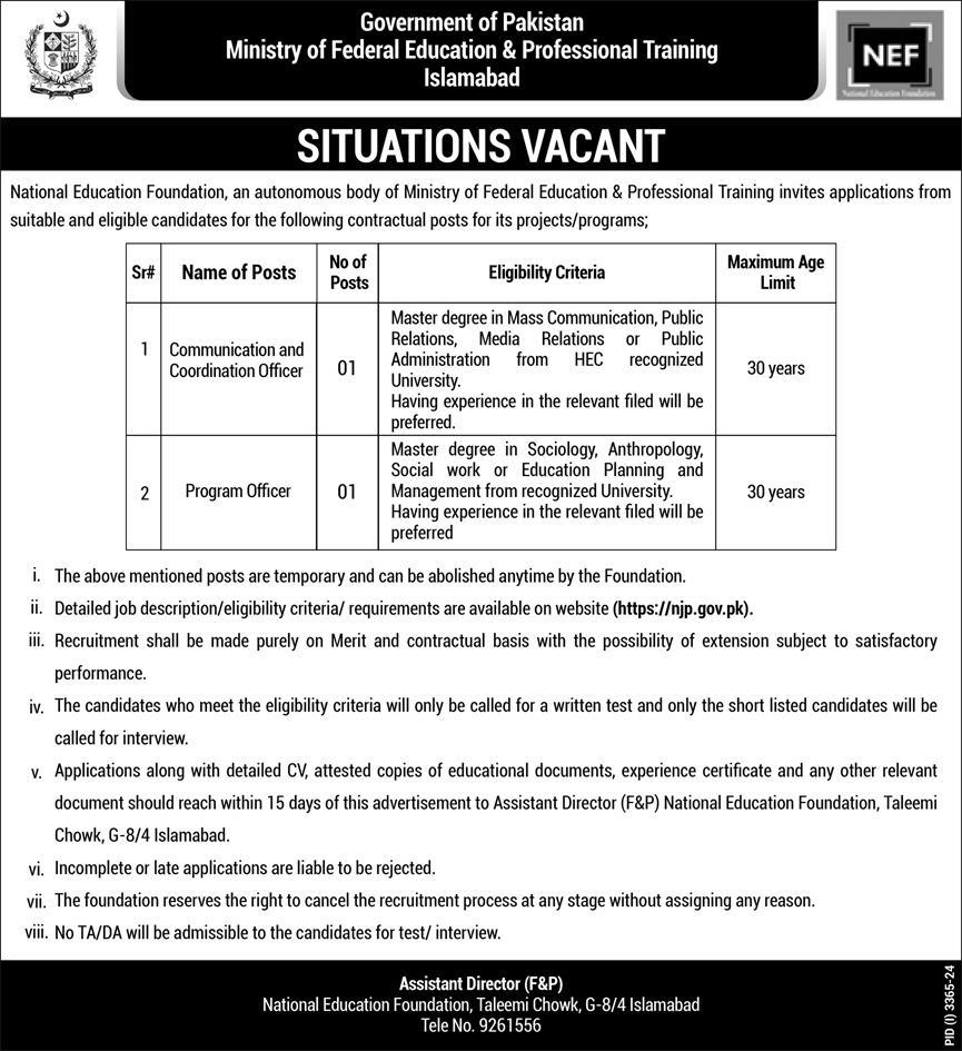 national education foundation nef jobs