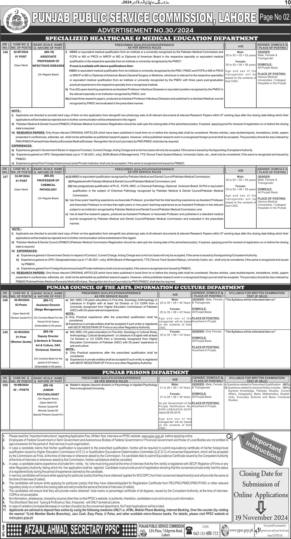 ppsc jobs 2024