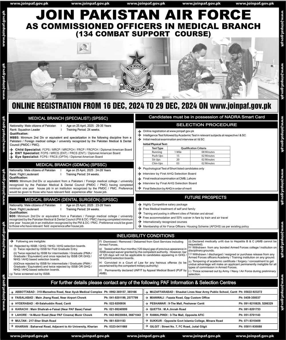 pakistan air force paf jobs